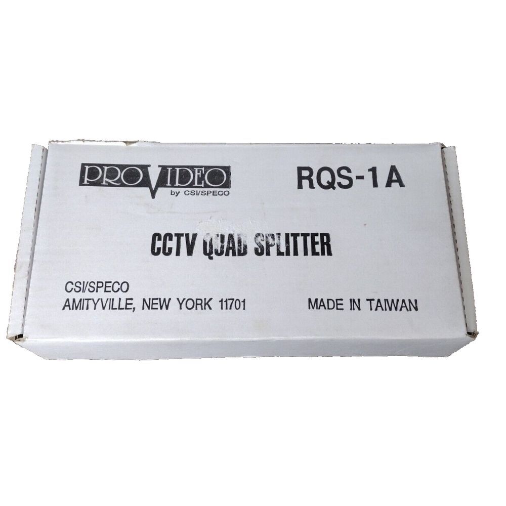Pro Video RQS-1A CCTV Quad Splitter High Resolution Black White Processor (NOS)